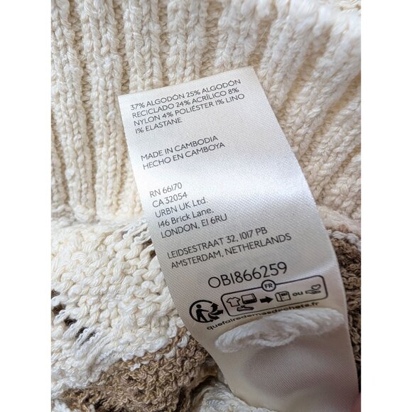 Anthropologie Pilcro Sweater Womens Medium Striped Longline Stitch Pullover NWOT - Picture 6 of 8